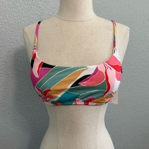 NWT Billabong Wild Sun Mini Crop bikini top Size Medium
